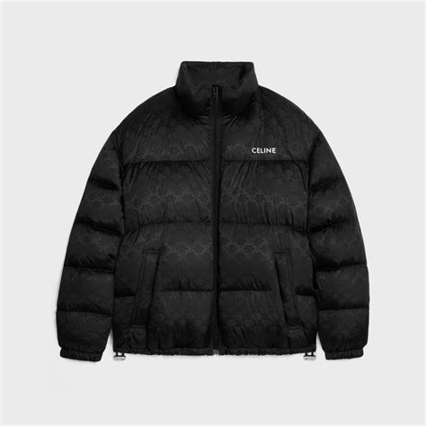 celine down jacket in triomphe nylon jacquard